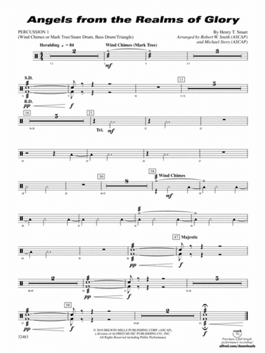 Angels from the Realms of Glory: 1st Percussion
