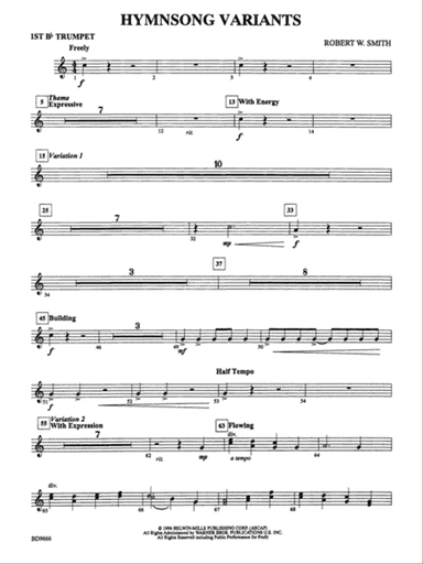 Hymnsong Variants: 1st B-flat Trumpet