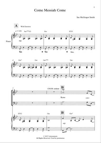 Come Messiah Come (Choral Anthem)