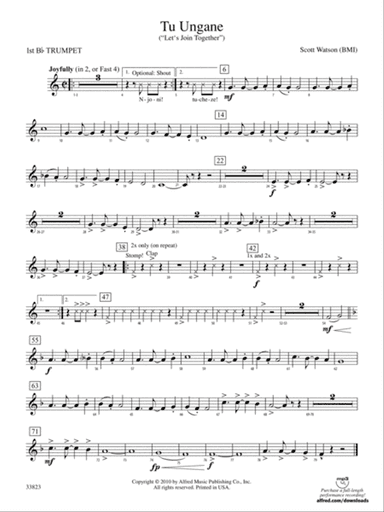 Tu Ungane: 1st B-flat Trumpet