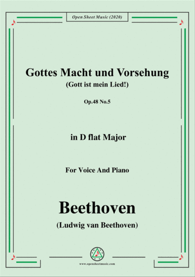Beethoven-Gottes Macht und Vorsehung,Op.48 No.5,in D flat Major,for Voice and Piano