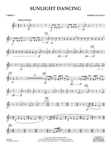 Sunlight Dancing - F Horn 1