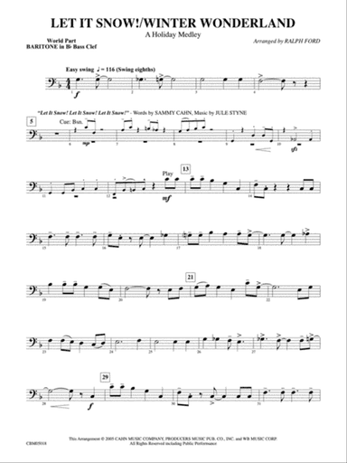 Let It Snow! / Winter Wonderland: WP B-flat Baritone B.C.