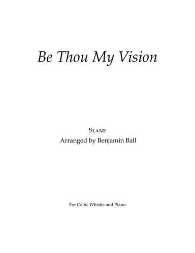 Be Thou My Vision (Slane)
