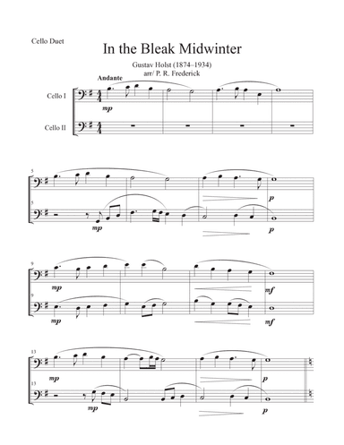 In the Bleak Midwinter (Cello Duet)