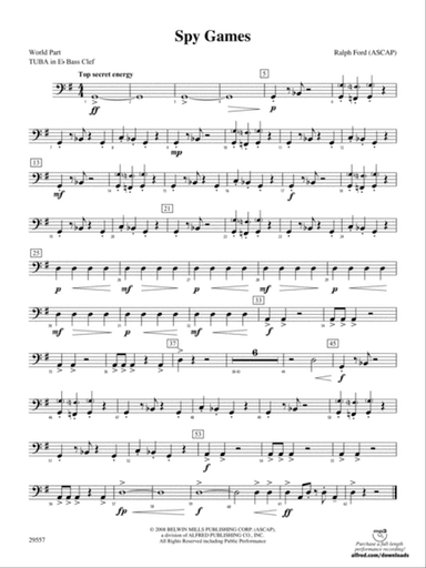 Spy Games: (wp) E-flat Tuba B.C.