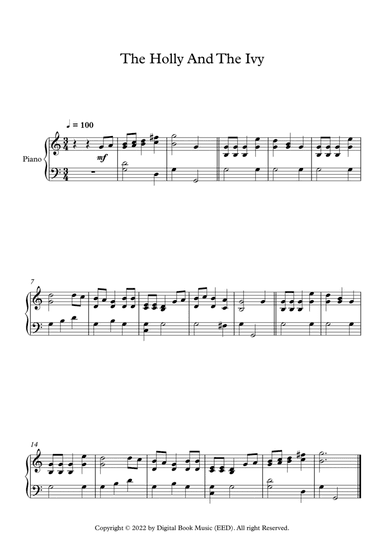 The Holly And The Ivy (Piano)