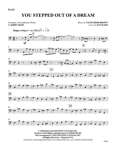 You Stepped Out of a Dream: String Bass