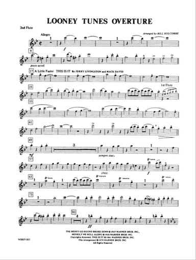 Looney Tunes Overture: 2nd Flute