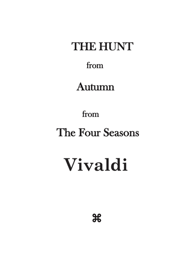 The Hunt from Autumn (The Four Seasons )