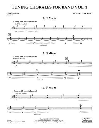 Tuning Chorales for Band - Percussion 2