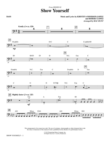 Show Yourself (from Disney's Frozen 2) (arr. Mac Huff) - Bass