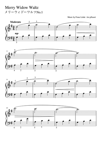 "Merry Widow Waltz No.1" (Gdur)