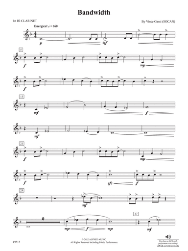 Bandwidth: 1st B-flat Clarinet