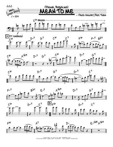 Mean To Me (solo only)