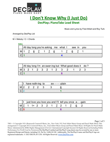 I Don't Know Why (i Just Do)