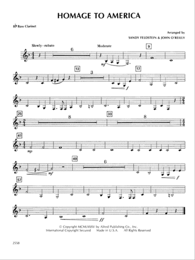 Homage to America: B-flat Bass Clarinet