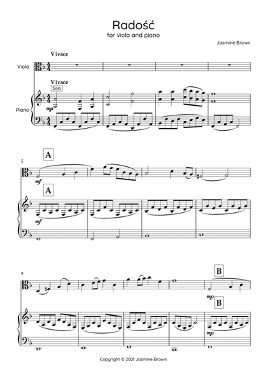 Radość - For Viola and Piano