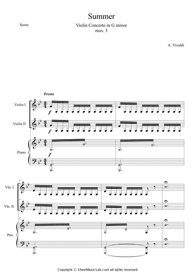 The Four Seasons: Summer 3rd Movement "Strom "