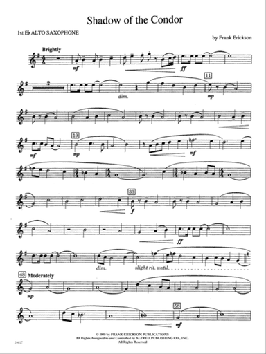 Shadow of the Condor: E-flat Alto Saxophone