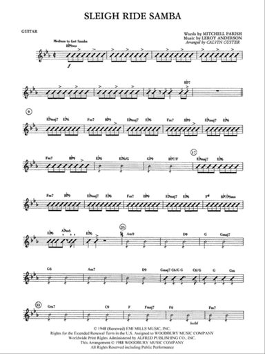 Sleigh Ride Samba: Guitar