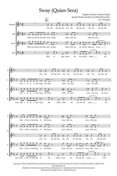 Sway (Quien Será) (arr. Val Regan)