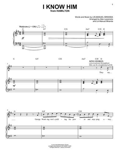 I Know Him (from Hamilton)