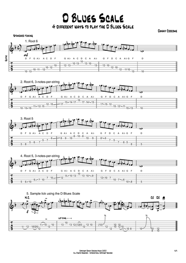 D Blues Scale (4 Ways to Play)