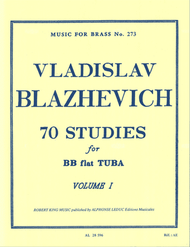 70 Studies for Bb Tuba – Volume I