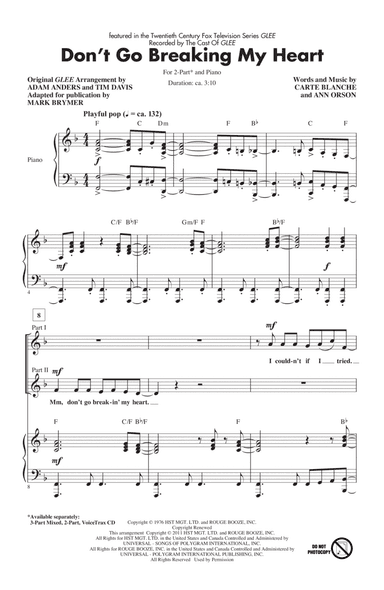 Don't Go Breaking My Heart (arr. Mark Brymer)
