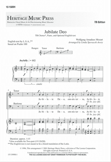 Jubilate Deo