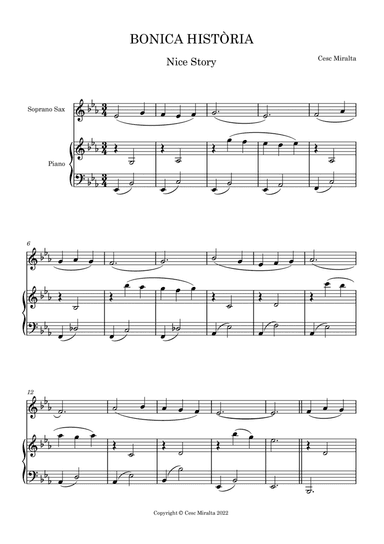 BONICA HISTÒRIA S. Sax & Pno