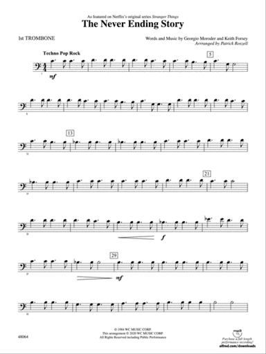 The Never Ending Story: 1st Trombone