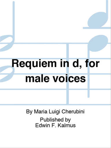 Requiem in d, for male voices