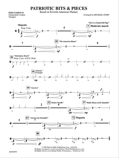 Patriotic Bits & Pieces (based on Favorite American Themes): 2nd Percussion