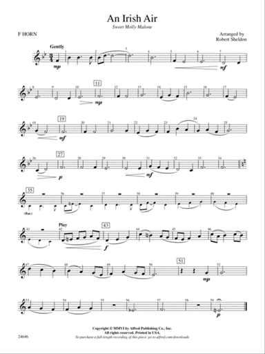 An Irish Air: 1st F Horn