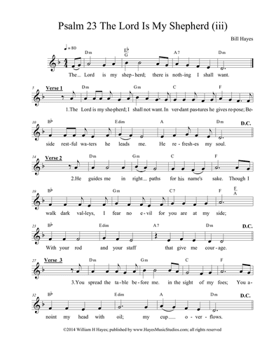 Psalm 23: The Lord Is My Shepherd (iii)