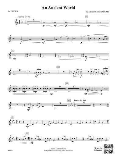 An Ancient World: 1st F Horn