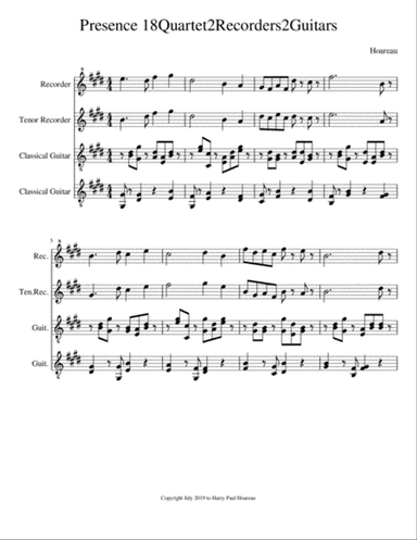 Presence 1819 2 Guitar 2 Recorders