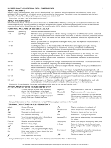 Blessed Legacy: C Educational Pack