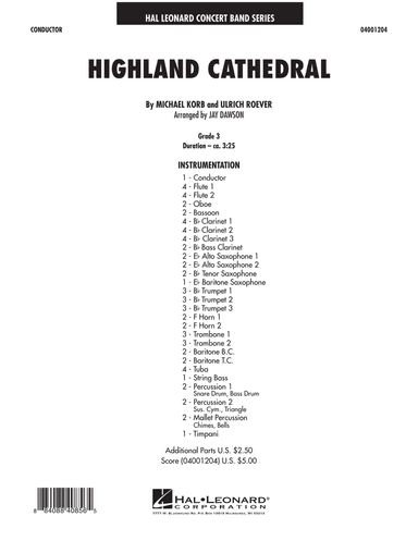 Highland Cathedral - Conductor Score (Full Score)
