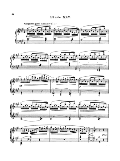 Bertini: Twenty-five Easy Studies, Op. 100