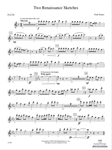 Two Renaissance Sketches: Flute