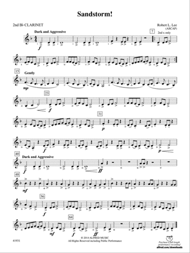 Sandstorm!: 2nd B-flat Clarinet