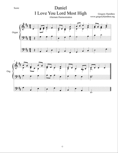 Daniel - I Love You, O Lord Most High