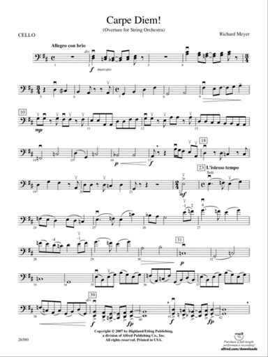 Carpe Diem!: Cello