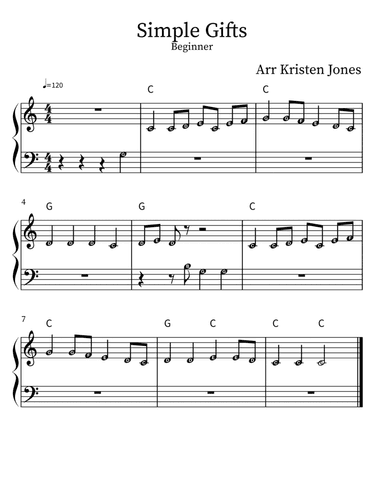 Simple Gifts - Big Note