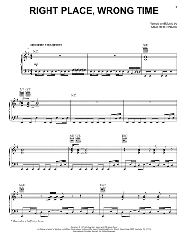 Right Place, Wrong Time