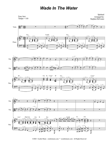 Wade In The Water (Duet for Violin and Viola)
