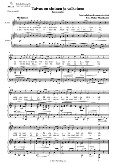 Taivas on sininen ja valkoinen (E minor)